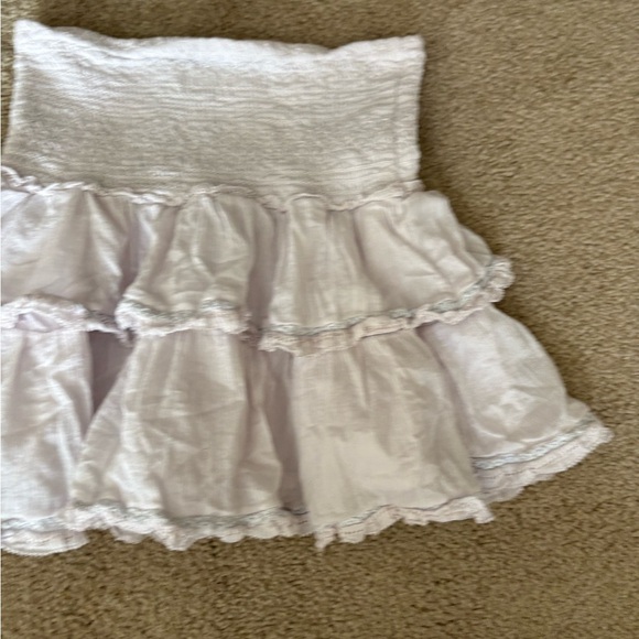 Sunday best Aritzia boho coquette smocked mini ruffle skirt size small - Picture 12 of 16